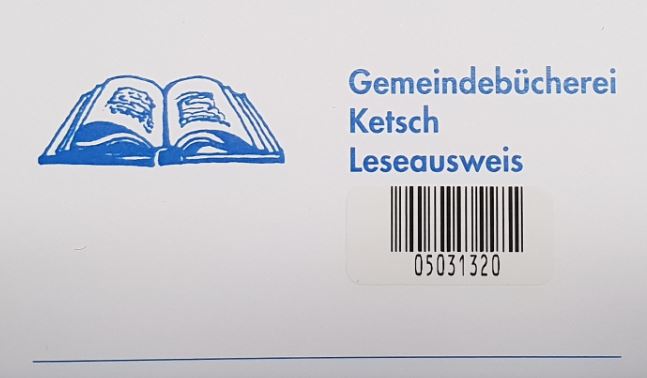Leseausweis der Gemeindebücherei Ketsch